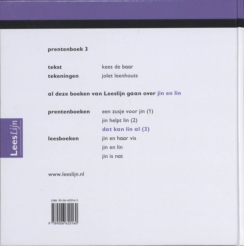 Achterkant van 3 Dat kan Lin al