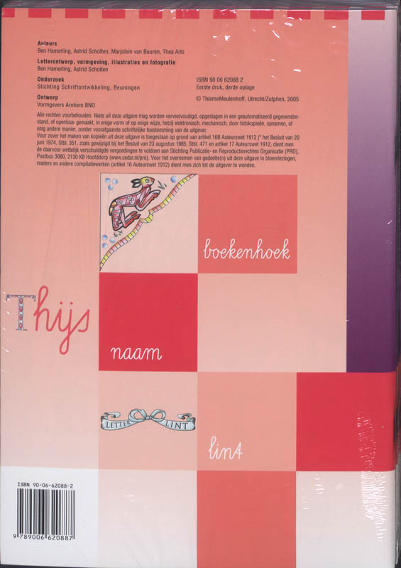Achterkant van Schrift Schrijfschrift 4-1 (set 5 ex)