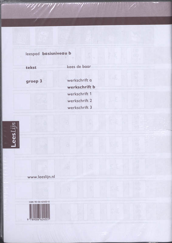 Achterkant van Leeslijn Nieuw Leespad werkschrift b (set 5 ex)
