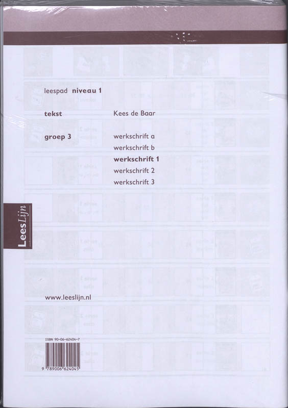 Achterkant van Leeslijn Nieuw Leespad werkschrift 1 (set 5 ex)