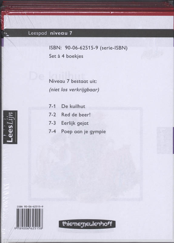 Achterkant van Leeslijn Nieuw Leespad niveau 7 (set 4 boeken)
