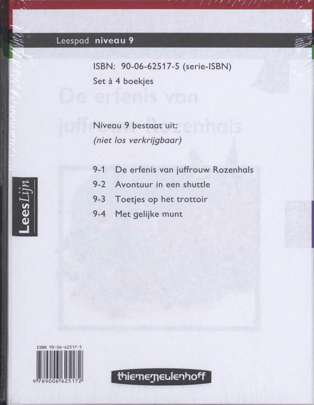 Achterkant van Leeslijn Nieuw Leespad niveau 9 (set 4 boeken)