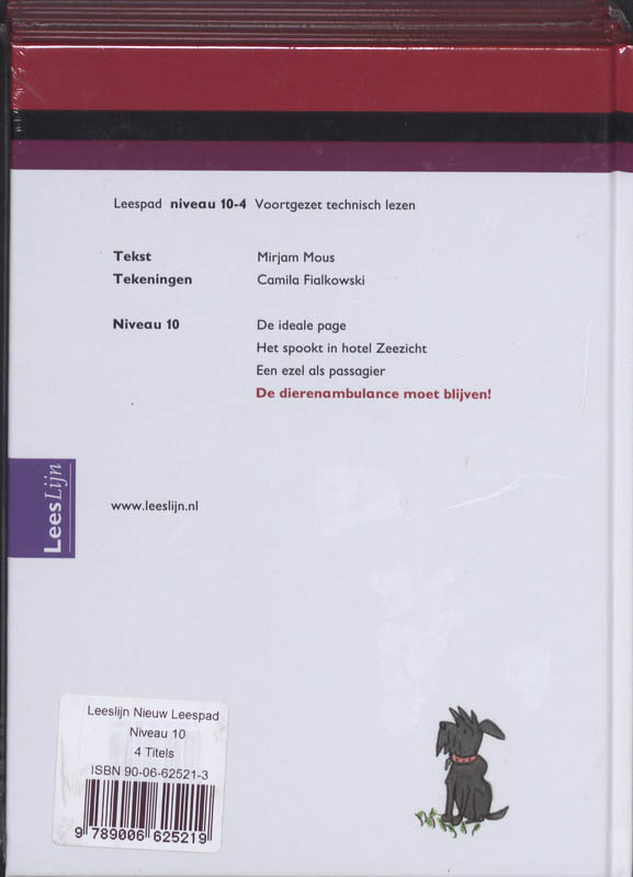 Achterkant van Leeslijn Nieuw Leespad niveau 10 (set 4 boeken)