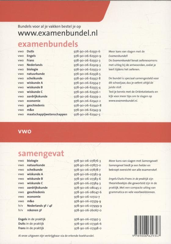Achterkant van 2016/2017 vwo Wiskunde A