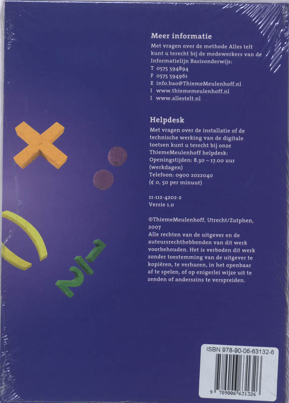 Achterkant van Alles telt AT Toetsen 3tm8 ( 50- 99)