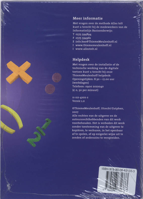 Achterkant van Alles telt AT Toetsen 3-8 (100-199)