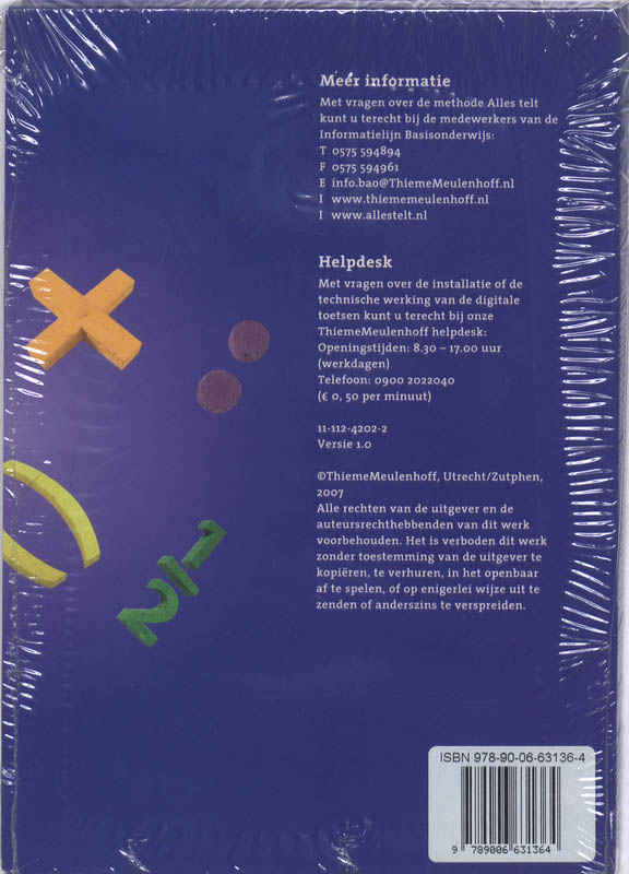 Achterkant van Alles telt AT Toetsen 3-8 ( >-400)