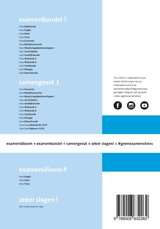 Achterkant van havo Maatschappijwetenschappen
