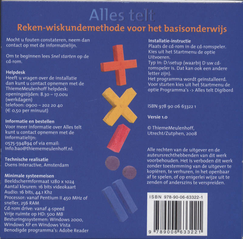 Achterkant van Alles telt-2e dr PDF's voor het Digibord