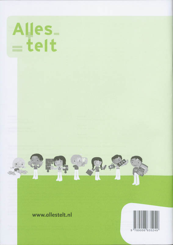 Achterkant van Alles telt 8 toetsboekje maatschrift