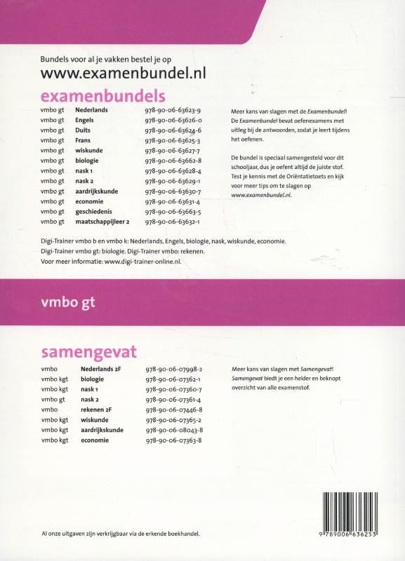 Achterkant van Vmbo-gt Frans 2015/2016