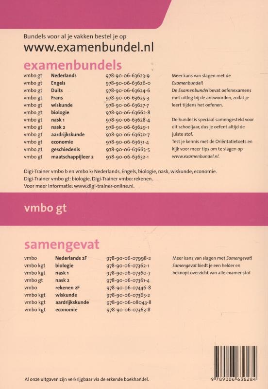 Achterkant van Vmbo-gt NaSk1 2015/2016