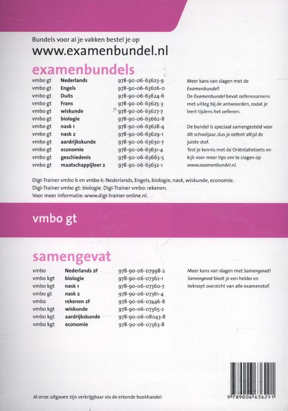 Achterkant van vmbo-gt Nask 2 2015/2016