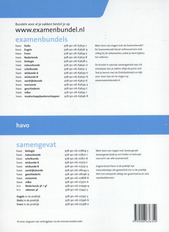 Achterkant van Havo Duits 2015/2016