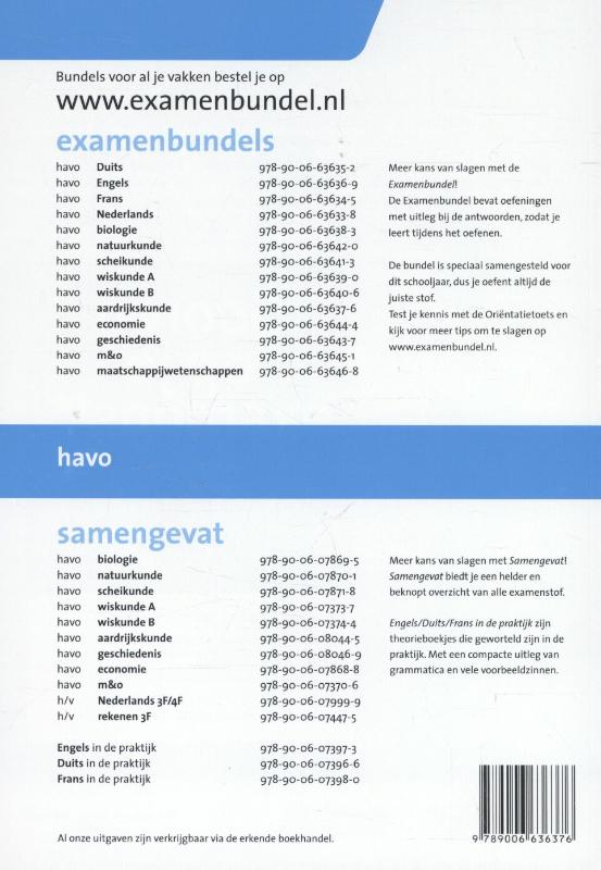 Achterkant van Havo; Aardrijkskunde; 2015/2016
