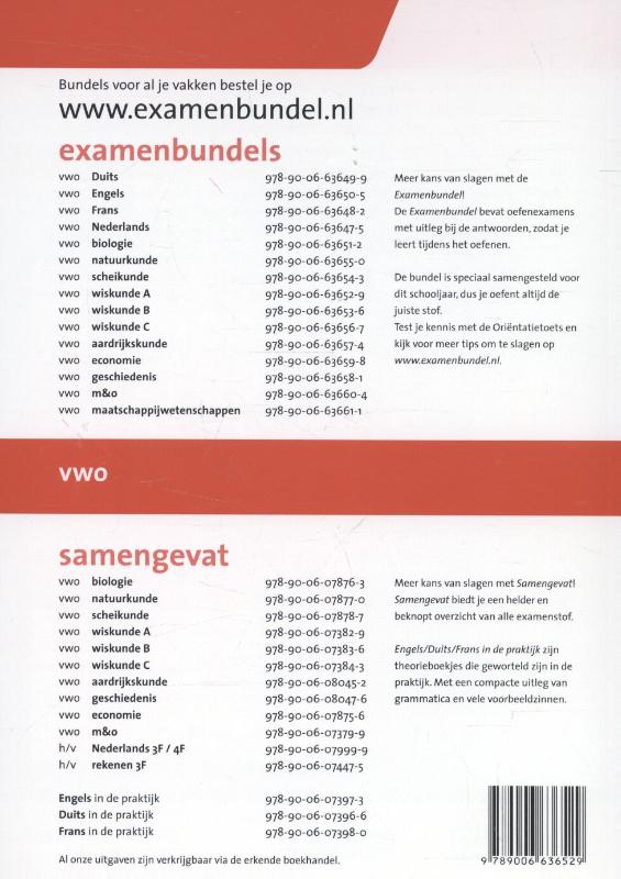 Achterkant van Vwo; Wiskunde A; 2015/2016
