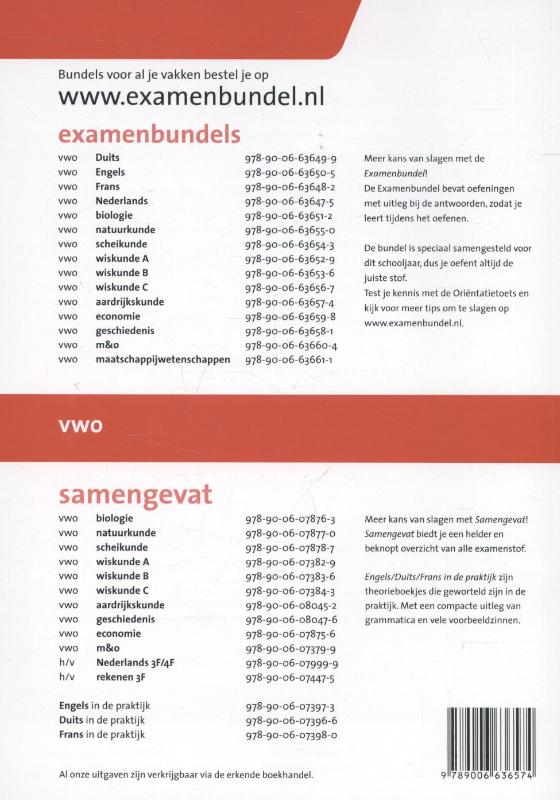 Achterkant van Vwo; Aardrijkskunde; 2015/2016
