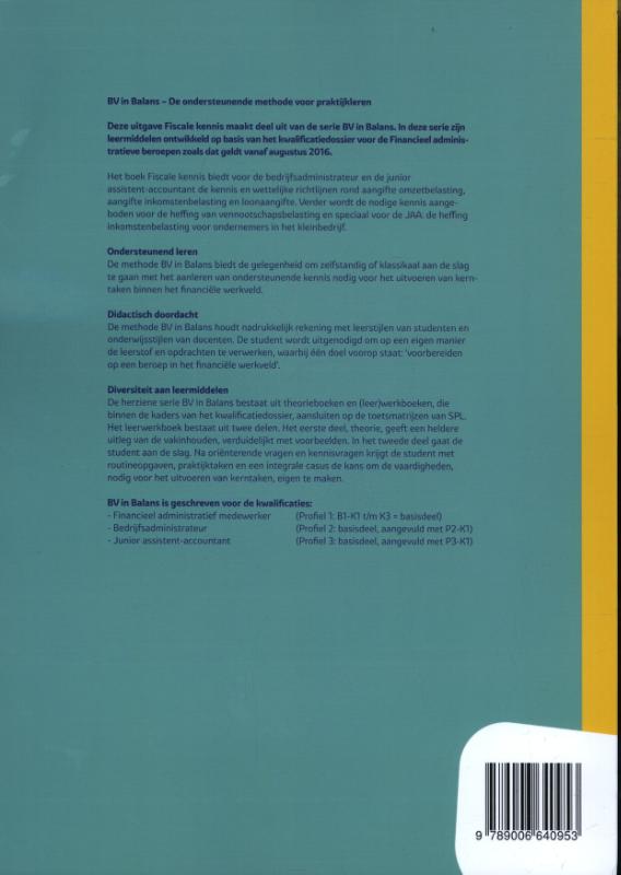 Achterkant van Leerwerkboek