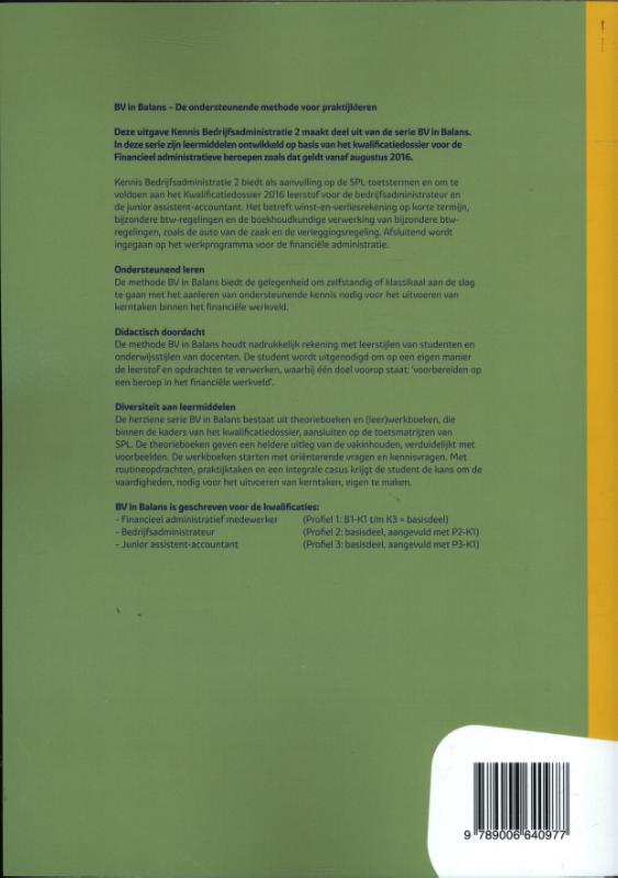 Achterkant van Werkboek