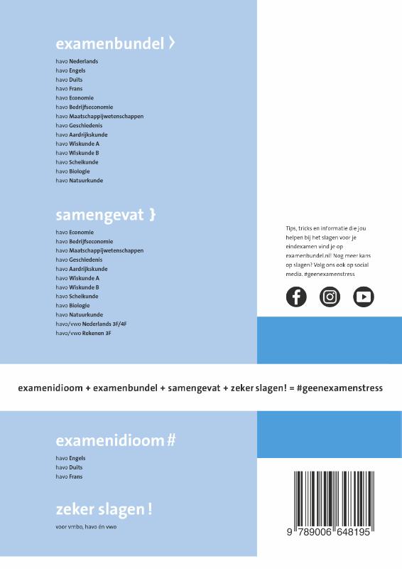 Achterkant van havo Biologie 2023/2024