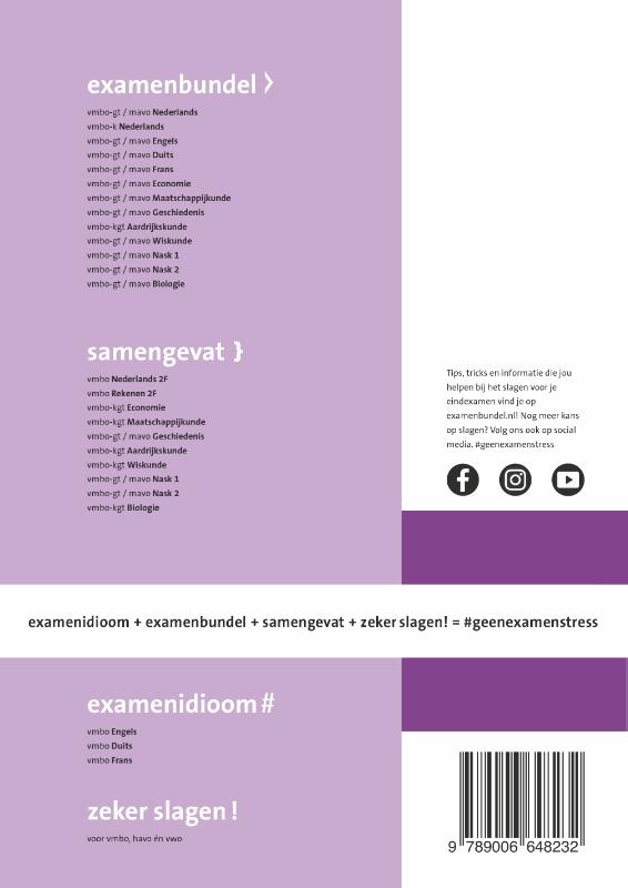 Achterkant van vmbo-gt/mavo Economie 2023/2024