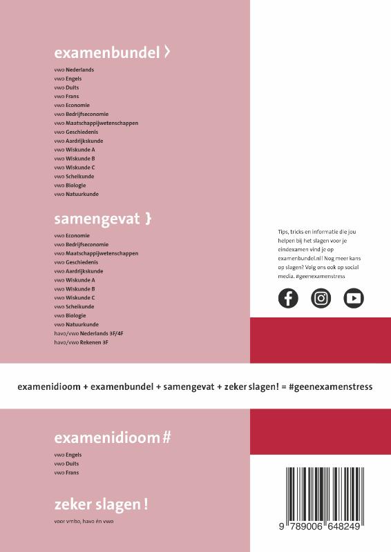 Achterkant van vwo Scheikunde 2023/2024