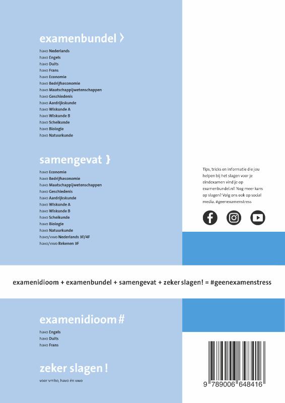 Achterkant van havo Aardrijkskunde 2023/2024