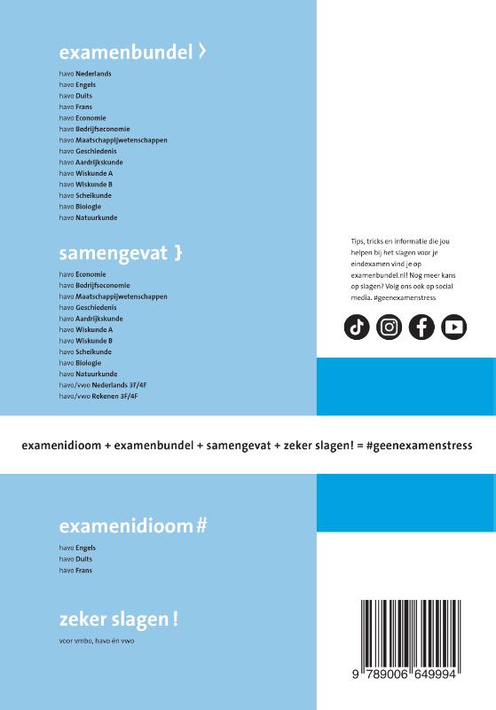 Achterkant van havo Bedrijfseconomie