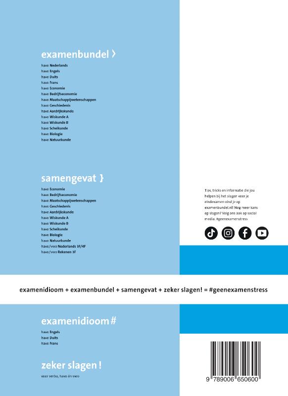 Achterkant van havo Engels 2024/2025