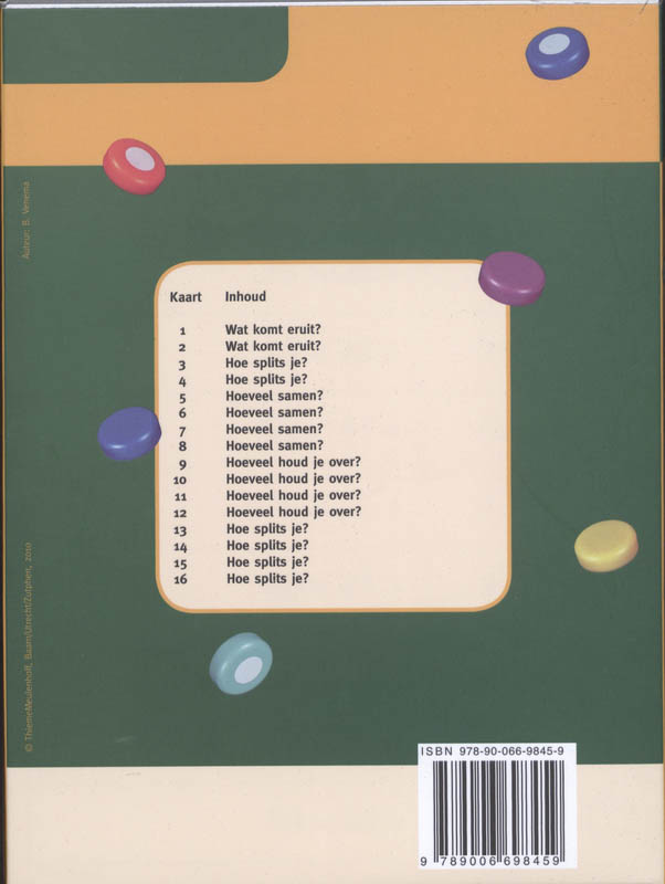 Achterkant van Rekenen deel 2A, groep 4