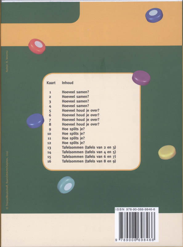 Achterkant van Rekenen deel 2b, groep 4