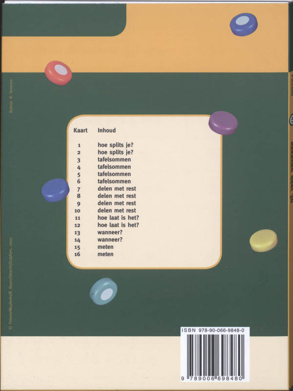 Achterkant van Rekenen deel 3b, groep 5