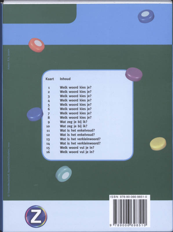 Achterkant van Taal/lezen deel 3a, groep 5