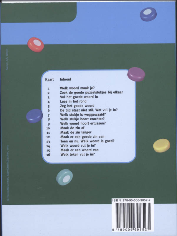 Achterkant van Taal/lezen deel 3c, groep 5