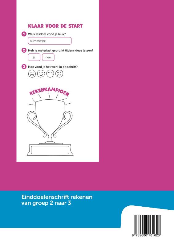 Achterkant van Einddoelenschrift Rekenen groep 2 (set a 5 ex)