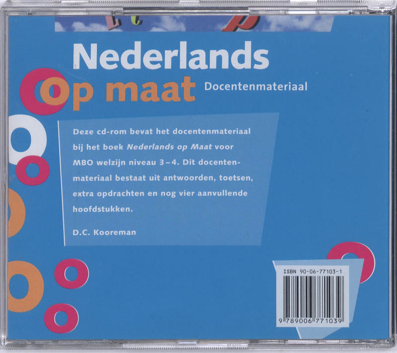 Achterkant van Docentenmateriaal