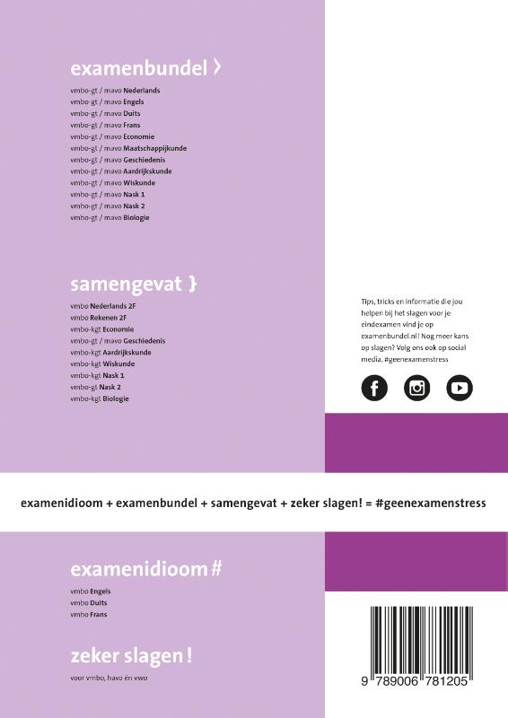 Achterkant van vmbo-gt/mavo Maatschappijkunde 2020/2021
