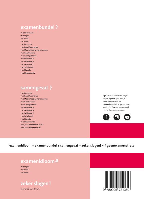 Achterkant van vwo Frans 2020/2021
