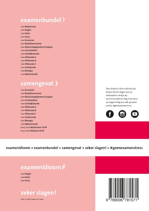 Achterkant van vwo Biologie 2020/2021