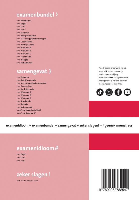 Achterkant van Samengevat vwo Scheikunde