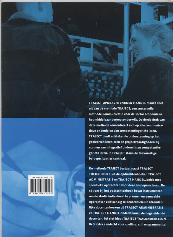 Achterkant van Opdrachtenboek