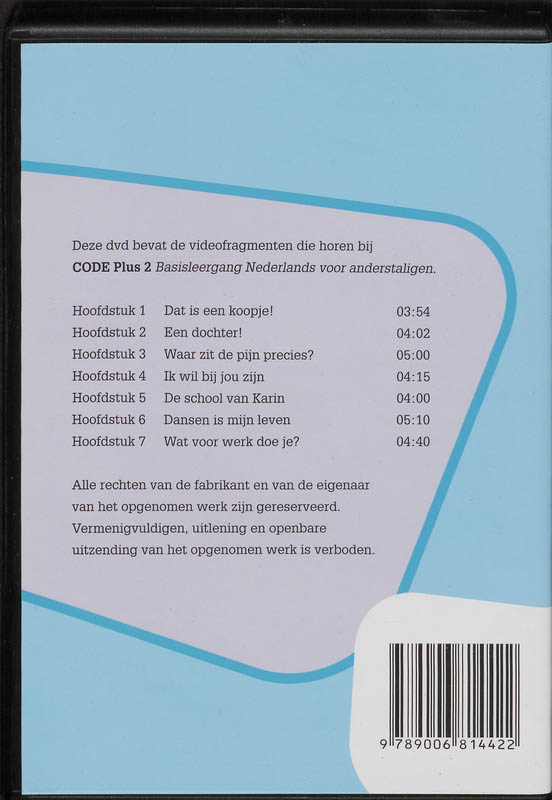 Achterkant van DVD