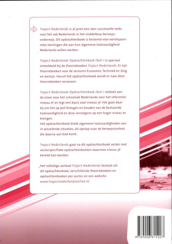 Achterkant van Opdrachtenboek