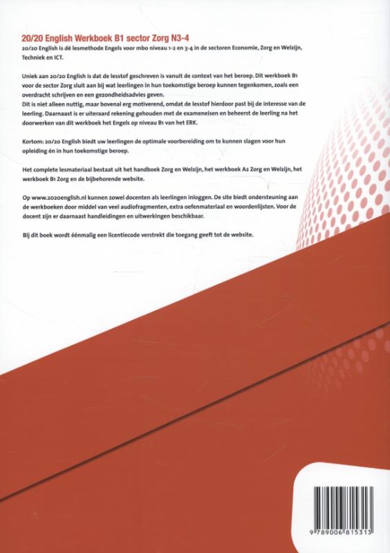 Achterkant van Werkboek B1