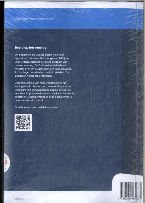 Achterkant van Feniks LRN-line Werkboek 1 vmbo-t/havo