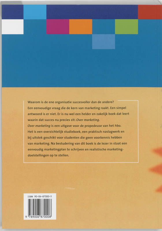 Achterkant van Over Marketing