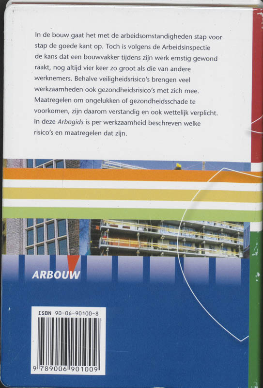 Achterkant van Arbogids voor de B&U- en A&O-sector