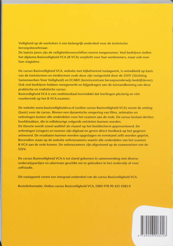 Achterkant van Basisveiligheid VCA