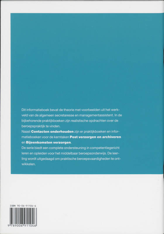 Achterkant van Informatieboek