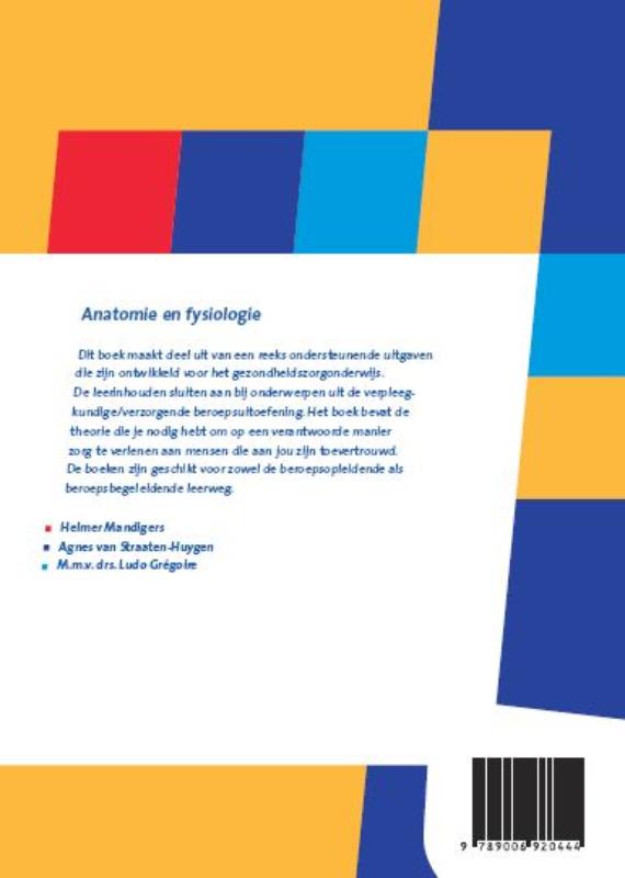 Achterkant van Anatomie en fysiologie